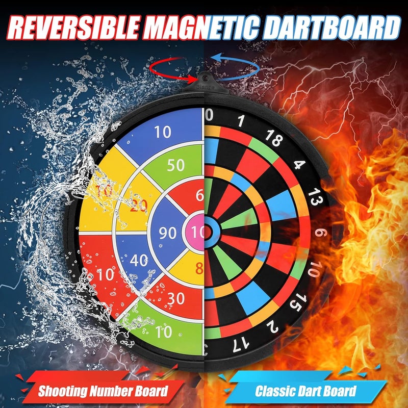 Biange Magnetic Dart Board w/ 12 Darts, Toys for Boys Age 8-12, Safe Indoor Outdoor Games for Kids 8-12, Teen Gifts for 6 7 8 9 10 11 12 13 14 Year Old Boys Girls - Image 2